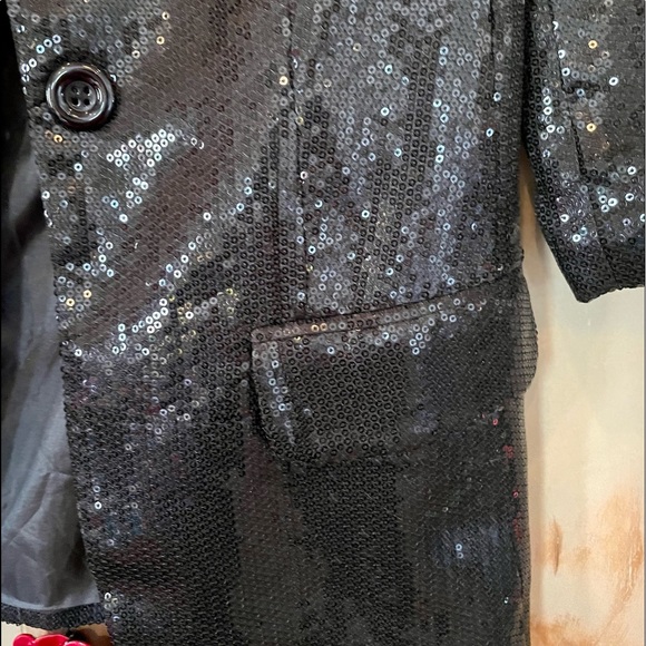 Arden B Black Sequin Jacket size Small. Fits more like an XS. - Picture 3 of 11